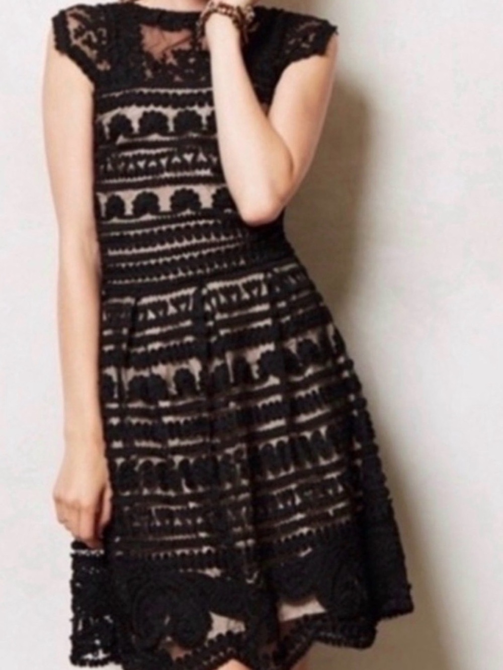 NWT Anthropologie x Yoana Baraschi New Light Black Lace Dress - Size 8